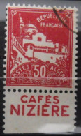 Timbre à Bande Publicitaire Algérie Mosquée De La Pêcherie 50 C Rouge N° 79A. Carnet Pub Publicité Cafés Nizière - Other & Unclassified