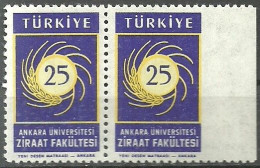 Turkey; 1959 25th Anniv. Of The Agriculture Faculty Of Ankara University ERROR "Imper. Edge" - Nuevos