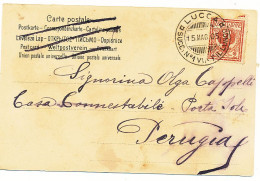 1905 LUCCA Succ N 1 Via FILLUNGO DC GRANDE IN USO BREVE PERIODO - Storia Postale