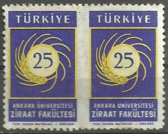 Turkey; 1959 25th Anniv. Of The Agriculture Faculty Of Ankara University ERROR "Partially Imper." - Unused Stamps