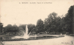 FRANCE - Moulins - Le Jardin - Square De La République - Carte Postale Ancienne - Moulins