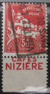 Timbre à Bande Publicitaire Algérie Mosquée De La Pêcherie 50 C Rouge N° 79A. Carnet Pub Publicité Cafés Nizière - Otros & Sin Clasificación