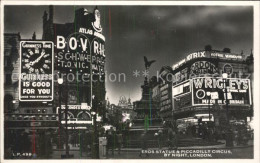 72158209 London Eros Statue And Piccadilly Circus By Night - Autres & Non Classés
