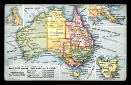 AUSTRALIE - CARTE GEOGRAPHIQUE - Otros & Sin Clasificación