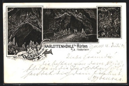 Lithographie Hürben, Blick In Die Charlottenhöhle, Tropfsteinhöhle  - Sonstige & Ohne Zuordnung