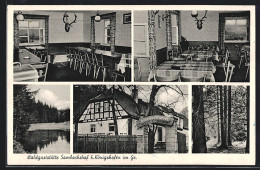 AK Königshofen, Waldgasthaus Sambachshof, Innenansicht  - Bad Königshofen