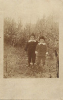 Social History Souvenir Real Photo Elegant Children Hat Nature - Fotografia