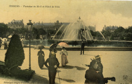 ANGERS - Fontaine Du Mail Et Hôtel De Ville - Animé - Angers