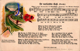 H2212 - Litho Anton Günther Liedkarte - Dr Verliebta Bob .... Erzgebirgisches Volkslied - Sehr Gebraucht !!! - Musica