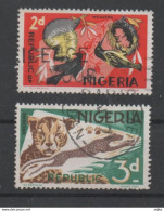 Nigeria 1971, 1969, Used, Michel 178 C II, 179 C I, Bird, Cheetah, (2) - Nigeria (1961-...)