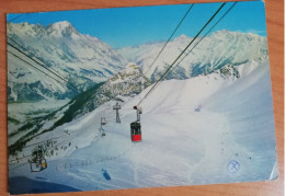 Cartolina ITALIA 1985 VALLE D' AOSTA COURMAYEUR FUNIVIA DEL COLLE DI JOULA  Italy Postcard ITALIEN Ansichtskarten - Aosta