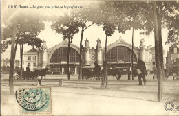 10953 CPA Tours,- La Gare, Vue Prise De La Préfecture - Stations - Zonder Treinen