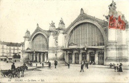 10955 CPA Tours - La Gare - Stations Without Trains