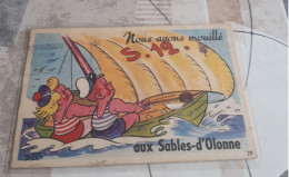 Carte Postale  A Système   " Nous Avons Mouillé  "  Aux SABLES D OLONNE - Sables D'Olonne