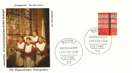 Germany 1962 Song And Choir  Mi 380   FDC - Cartas & Documentos