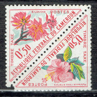 Timbre Taxe. Fleurs Diverses : Hybiscus Rosa Sinensis Et Erythrine - Kamerun (1960-...)