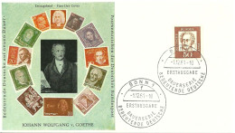 Germany 1961  Johann Wolfgang Von Goethe (1749 -1832), Poet  Mi 356   FDC - Covers & Documents