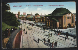 AK Hamburg-St.Pauli, St. Pauli-Landungsbrücke, Eingang In Den Tunnel  - Mitte