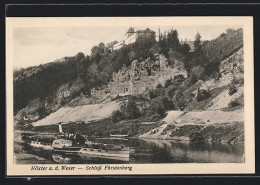 AK Höxter, Weserdampfer Passiert Schloss Fürstenberg  - Autres & Non Classés