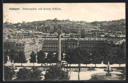 AK Stuttgart, Schlossplatz Mit Neuem Schloss  - Stuttgart