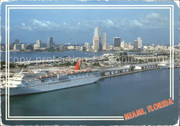 72120649 Miami_Florida Fliegeraufnahme Mit Skyline Und Hafen - Andere & Zonder Classificatie