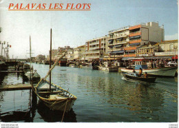 34 PALAVAS LES FLOTS Le Canal Barques Bateaux Bazar "Au Coup De Mer" Bar Brasserie PMU Pâtisserie VOIR DOS - Palavas Les Flots