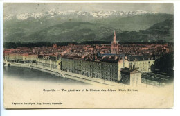 CPA 9 X 14 Isère GRENOBLE Vue Générale Et La Chaîne Des Alpes - Grenoble