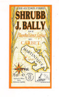 Etiquette  SHRUBB - 40°  75 Cl - J.BALLY Des Plantations Lajus Du CARBET- MARTINIQUE - Liqueur Aux écorces D'orange -- - Rum