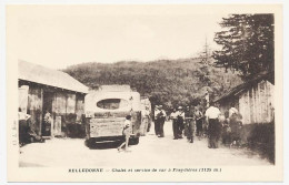 CPSM 9 X 14 BELLEDONNE Chalet Et Service De Car à Freydières (1125 M.)   Autocar 6108 HK 1A (?)  Voyageurs Touristes - Autres & Non Classés