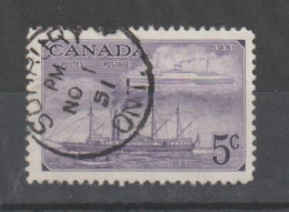 CANADA:  1951  WHEEL  BOAT  -  5 C. USED  STAMP  -  YV/TELL. 247 - Usati