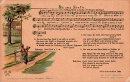 H2219 - Litho Anton Günther Liedkarte - Da Zwa Fink`n .... Erzgebirgisches Volkslied - Muziek