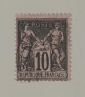 FRANCE:  1898/900  SAGE  III° TYPE  -  10 C. NOIR  LILAS  OBL. -  YV/TELL. 103 - 1898-1900 Sage (Type III)