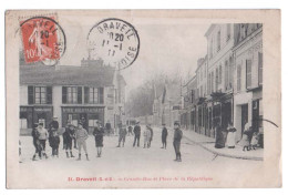 DRAVEIL  [91] Essonne - 1911 - Grande Rue Et Place De La République - Animée - Draveil