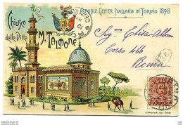 Torino 1898 Esp.Italiana-Cartolina Colori Pubblicitaria Chiosco Ditta M.Talmone - Marcofilía