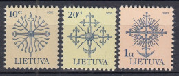 LITHUANIA 2002 Definitive MNH(**) Mi 717 CII- 719 CII #Lt1032 - Lituanie