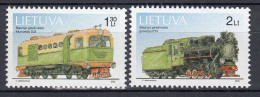 LITHUANIA 2002 Transport Trains Locomotives MNH(**) Mi 794-795 #Lt1033 - Lithuania