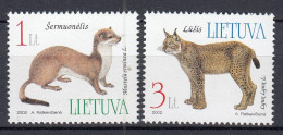 LITHUANIA 2002 Fauna Animals MNH(**) Mi 790-791 #Lt1034 - Lituanie
