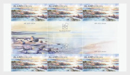 Aland Islalnds Åland Finland 2024 SEPAC Beautiful Aland Block Of 6 Stamps And All Types Labels MNH - Ålandinseln