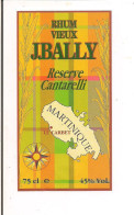 Etiquette Rhum Vieux - 45°75 Cl - J.BALLY - Réserve Cantarelli - Le Carbet -  MARTINIQUE - Décor De Madras - - Rhum