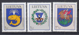 LITHUANIA 2002 Coat Of Arms MNH(**) Mi 786-788 #Lt1036 - Litauen