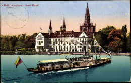 CPA Konstanz Am Bodensee, Insel-Hotel, Dampfer - Other & Unclassified