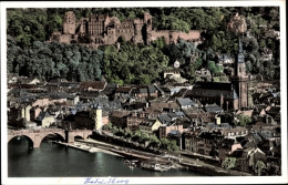CPA Heidelberg Am Neckar, Blick Vom Philosophenweg, Schloss, Hl. Geistkirche - Autres & Non Classés