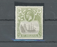 1922-37 St. Helena, Stanley Gibbons N. 112 - 10s. Grey And Olive Green - MNH** - Autres & Non Classés