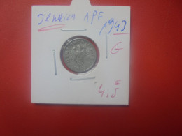 3eme REICH 1 Pfennig 1943 "G" (A.4) - 1 Reichspfennig