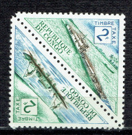 Timbre Taxe. Moyens De Transport Du Courrier : Pirogue Et Pousseur Fluvial - Mint/hinged