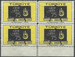 Turkey; 1959 75th Anniv. Of Istanbul College ERROR "Double Perf." - Ongebruikt