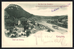 AK Königstein, Stadt Und Festung  - Autres & Non Classés