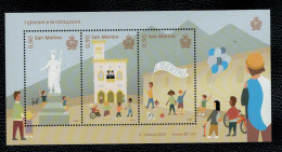 San Marino 2024 - I Giovani E Le Istituzioni  3v In Foglietto Complete Set ** MNH - Ungebraucht