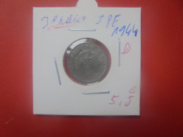 3eme REICH 5 Pfennig 1944 "D" (A.4) - 5 Reichspfennig