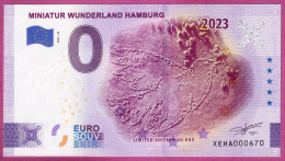 0-Euro XEHA 2023-25 MINIATUR WUNDERLAND HAMBURG - 2023 FRIEDENSTAUBE - Essais Privés / Non-officiels